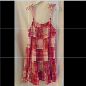 Faded Glory pink plaid summer dress.